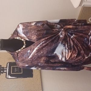 Shein Animal Print Wrap Dress
